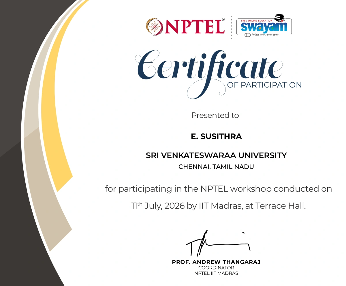 NPTEL Workshop on Digital Learning and Online Certification